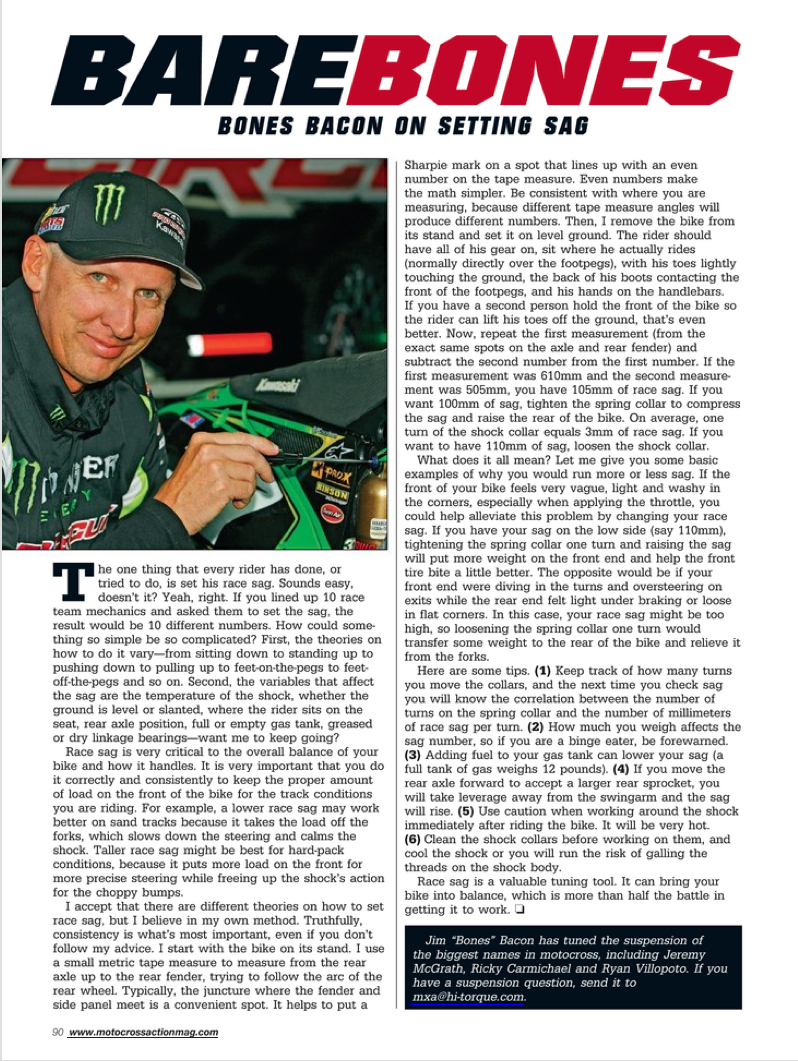 Motocross Suspension Setup Tips Motoklik